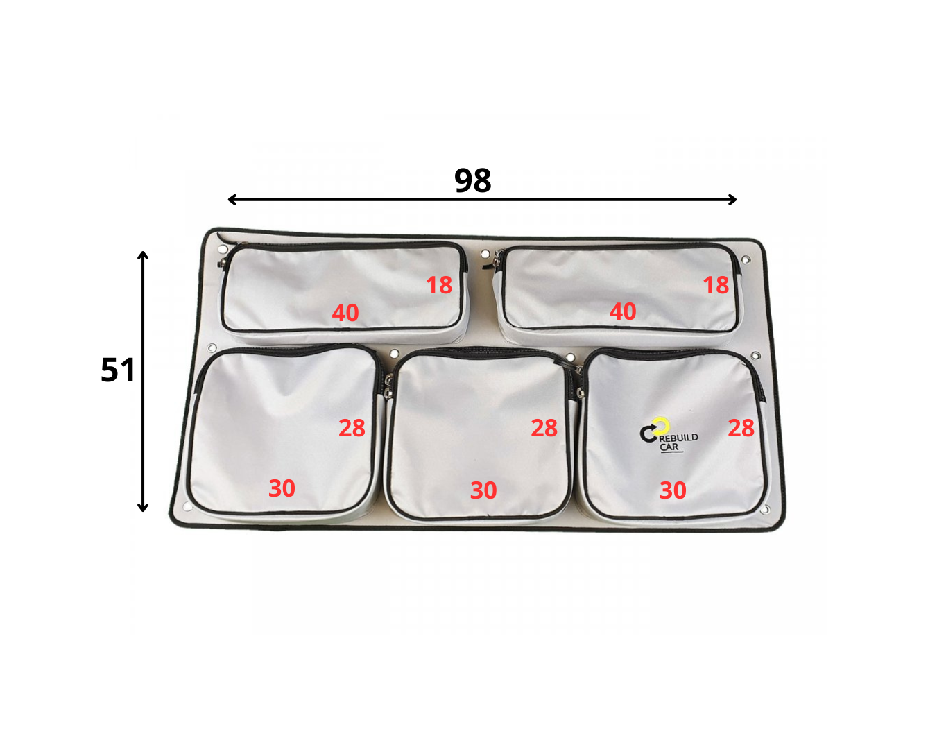 Taška do okna bočních posuvných dveří VW Transporter T5, T6